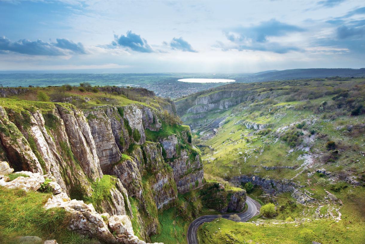 View over Cheddar Gorge, Mendip Hills National Landscape